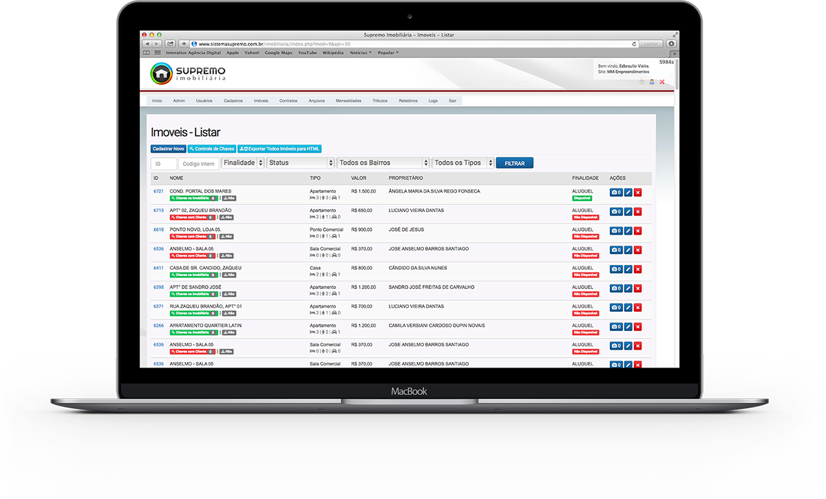Sistema de Gestão Imobiliária