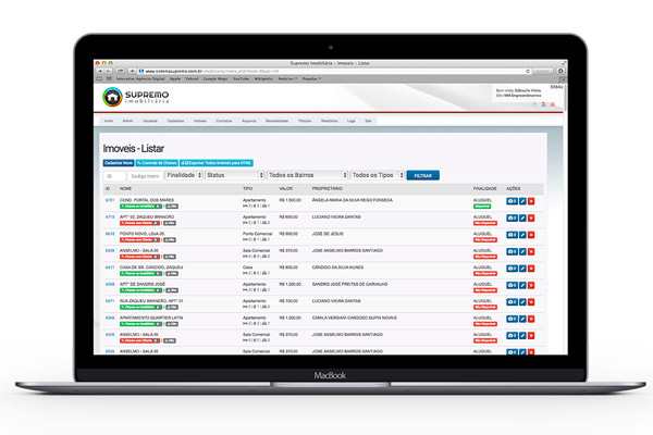 Sistema de Gestão Imobiliária Supremo