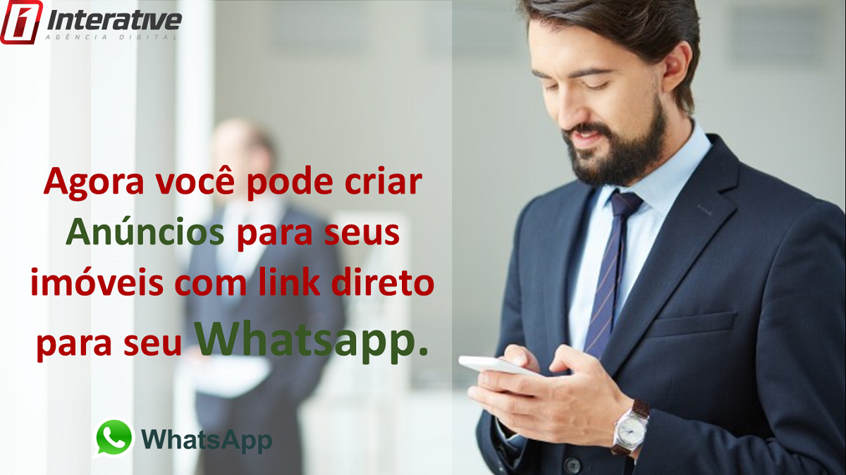 Crie anúncios para seus imóveis com link direto para seu whatsapp.